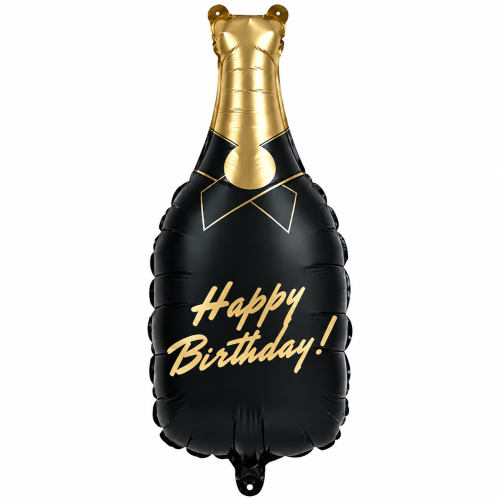 Elegancki balon butelka Happy Birthday.png