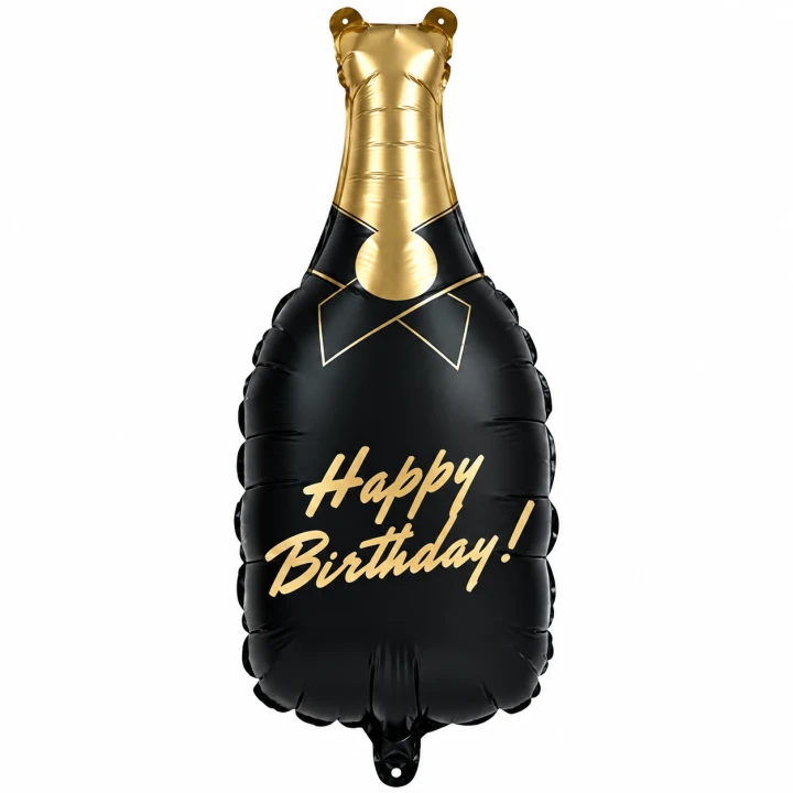 Elegancki balon butelka Happy Birthday.png